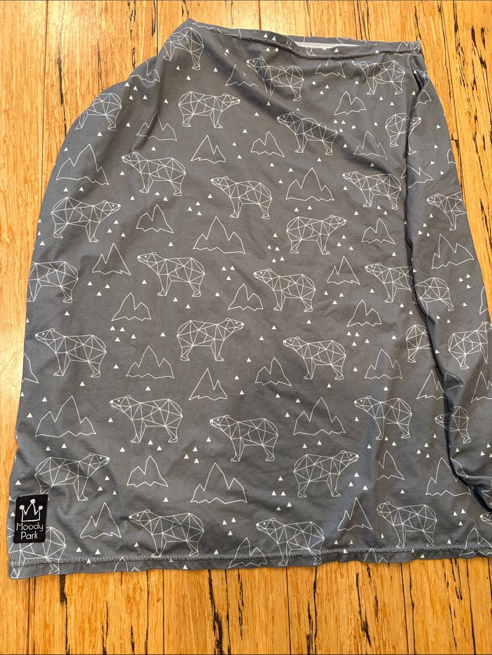 Baby car seat or nursing Gray Polar Bear Cover